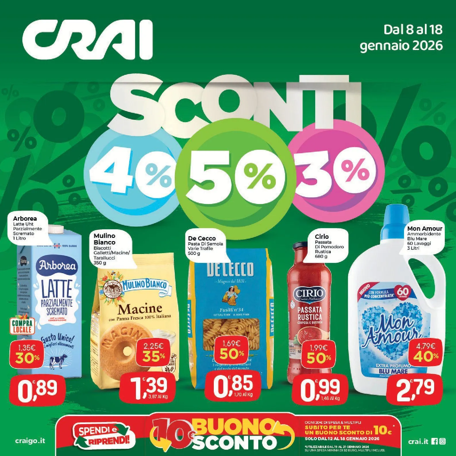 Volantini Crai da 8 gennaio a 18 gennaio di 2026 - Pagina del volantino 