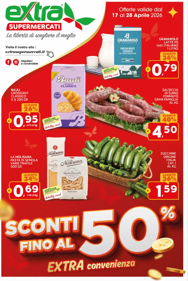  Volantini Extra Supermercati da 17 aprile a 28 aprile di 2026 - Pagina del volantino 