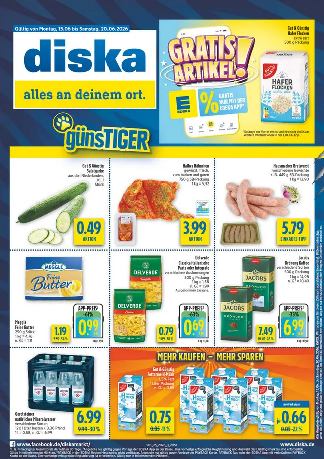 Diska Angebote von 15. Juni bis 20. Juni 2026 - Prospekt seite 1