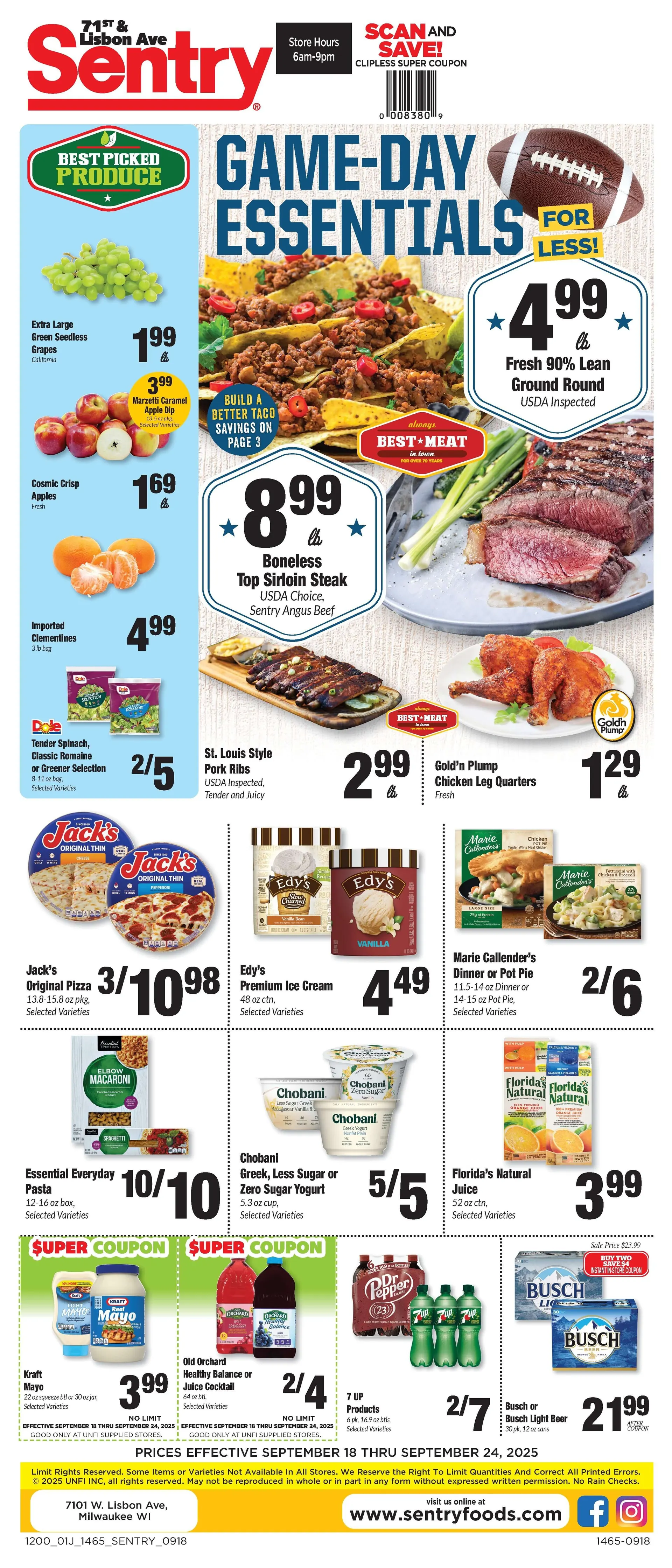Weekly ad Sentry Foods Sales from September 23 to September 25 2025 - Page 1