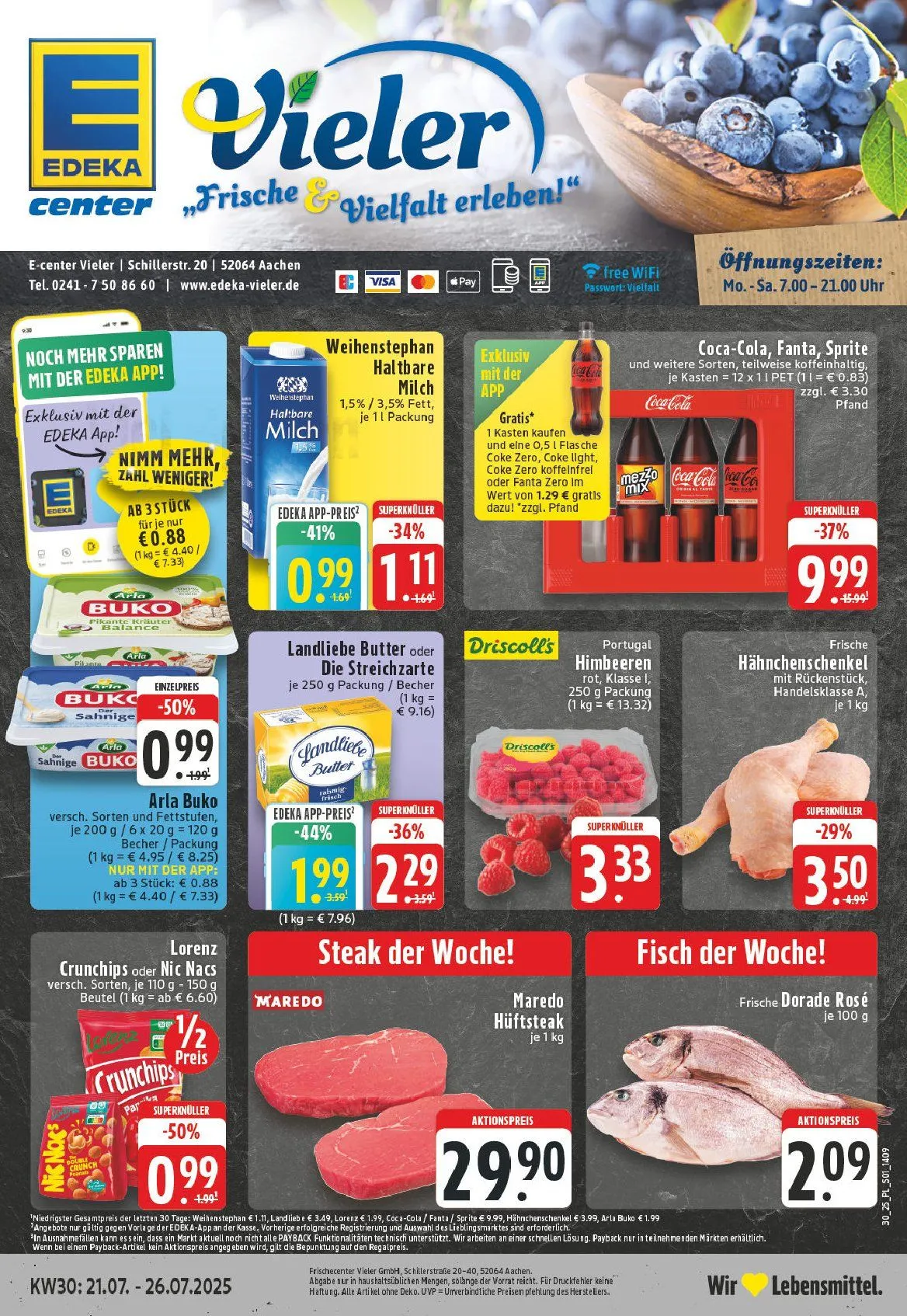E-Center Prospekte von 21. Juli bis 26. Juli 2025 - Prospekt seite 1