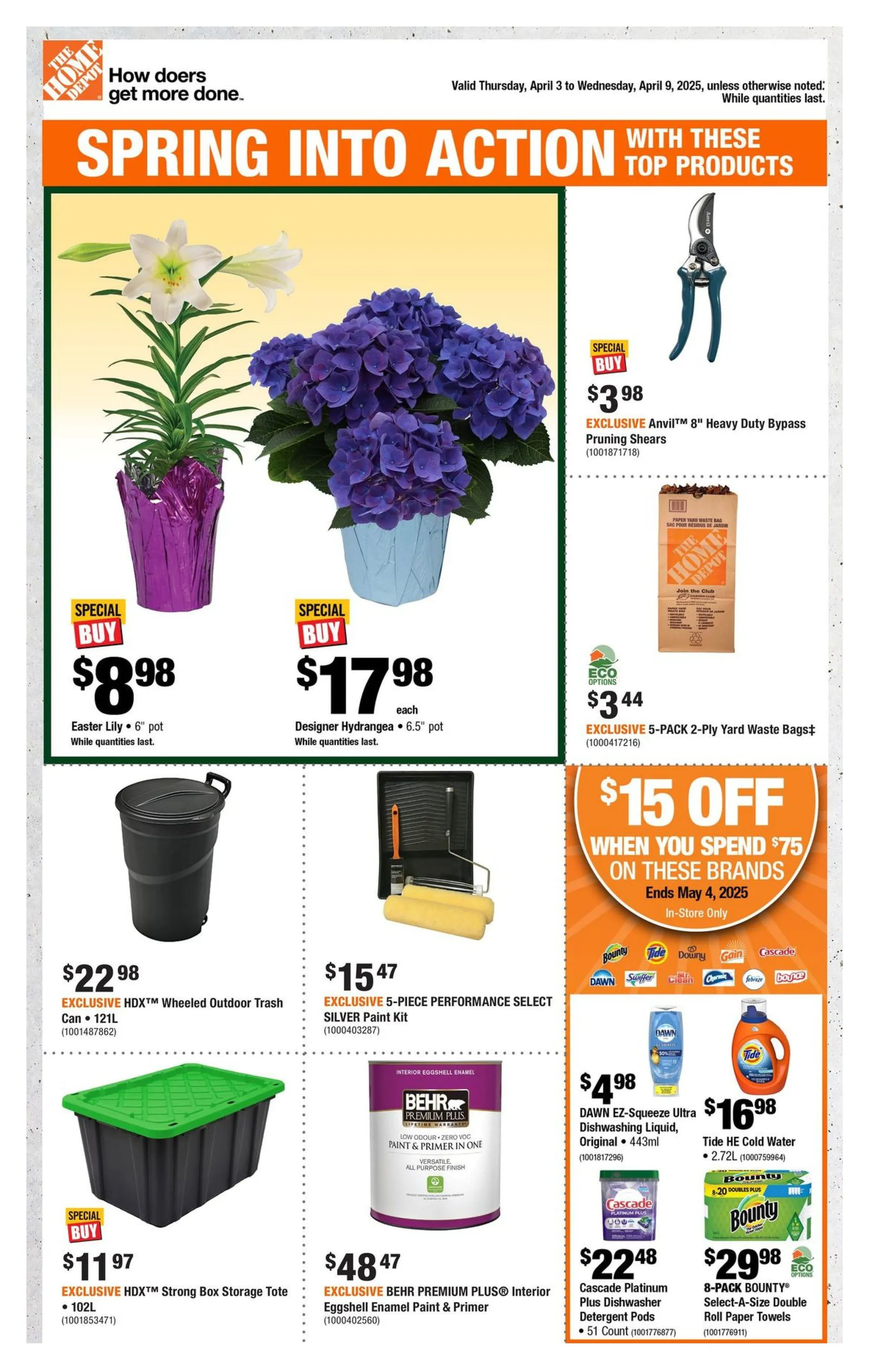 Flyer from April 3 to April 9 2025 - flyer page 1