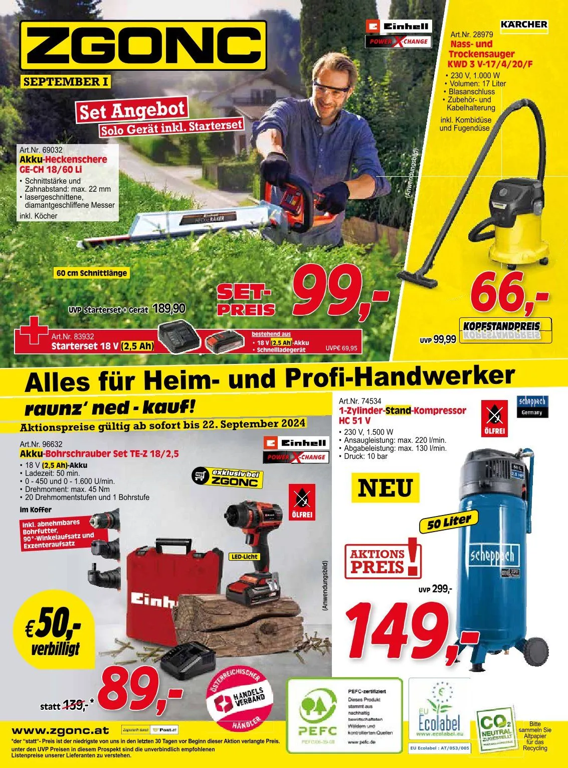 Zgonc Angebote von 1. September bis 30. September 2024 - Flugblätt seite  