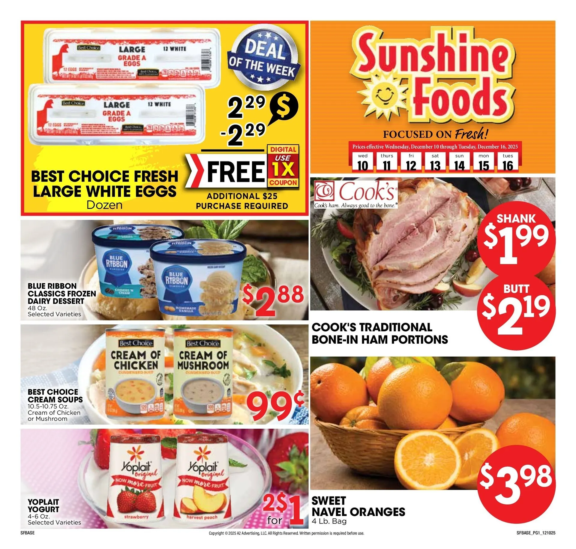 Weekly ad Sunshine Foods Sales from December 10 to December 16 2025 - Page 1