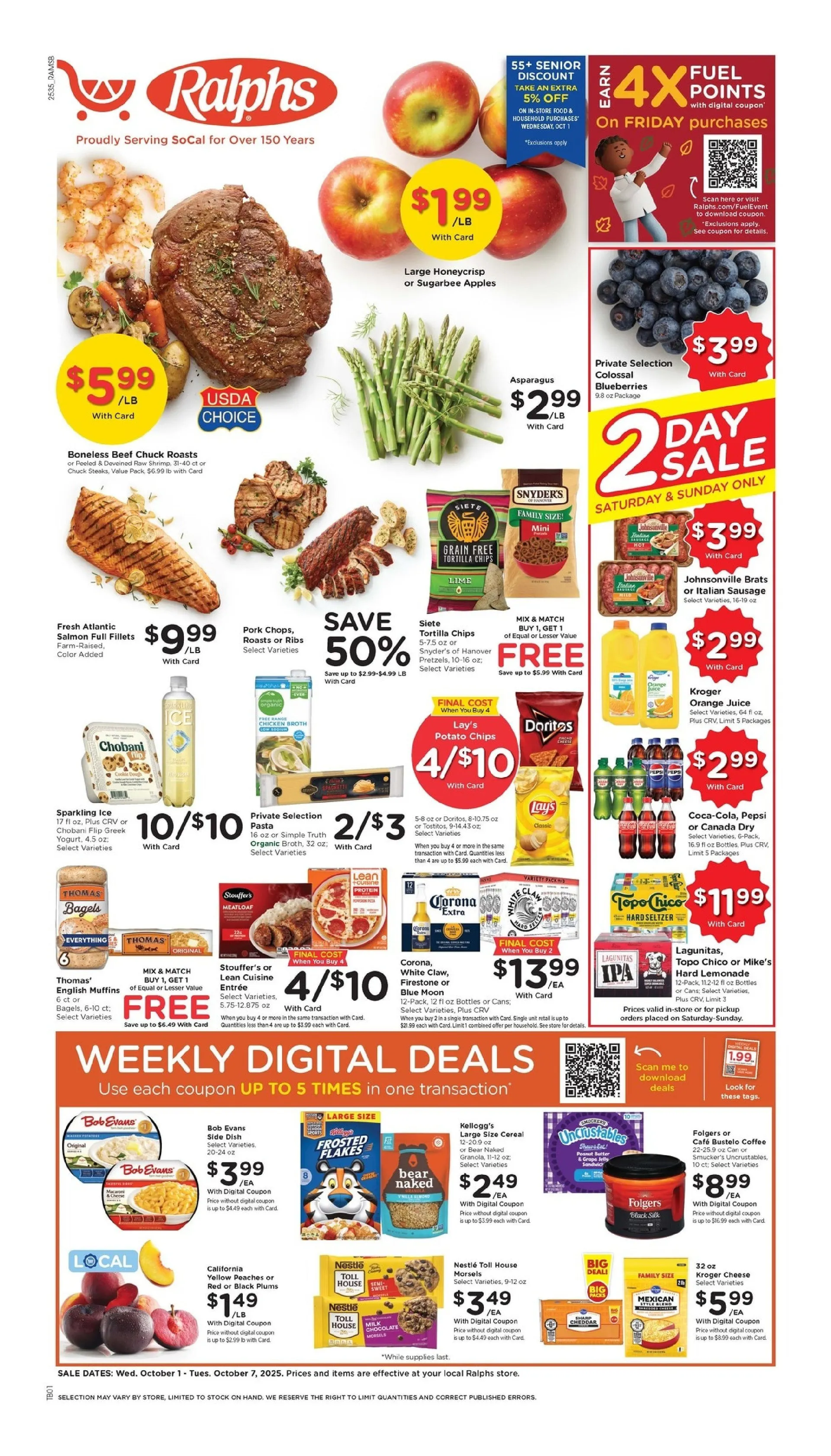 Weekly ad Ralphs Sales from October 1 to October 7 2025 - Page 1