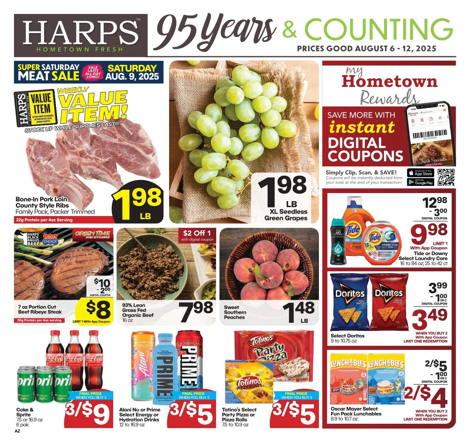 Weekly ad Harps Foods Sales from August 6 to August 12 2025 - Page 