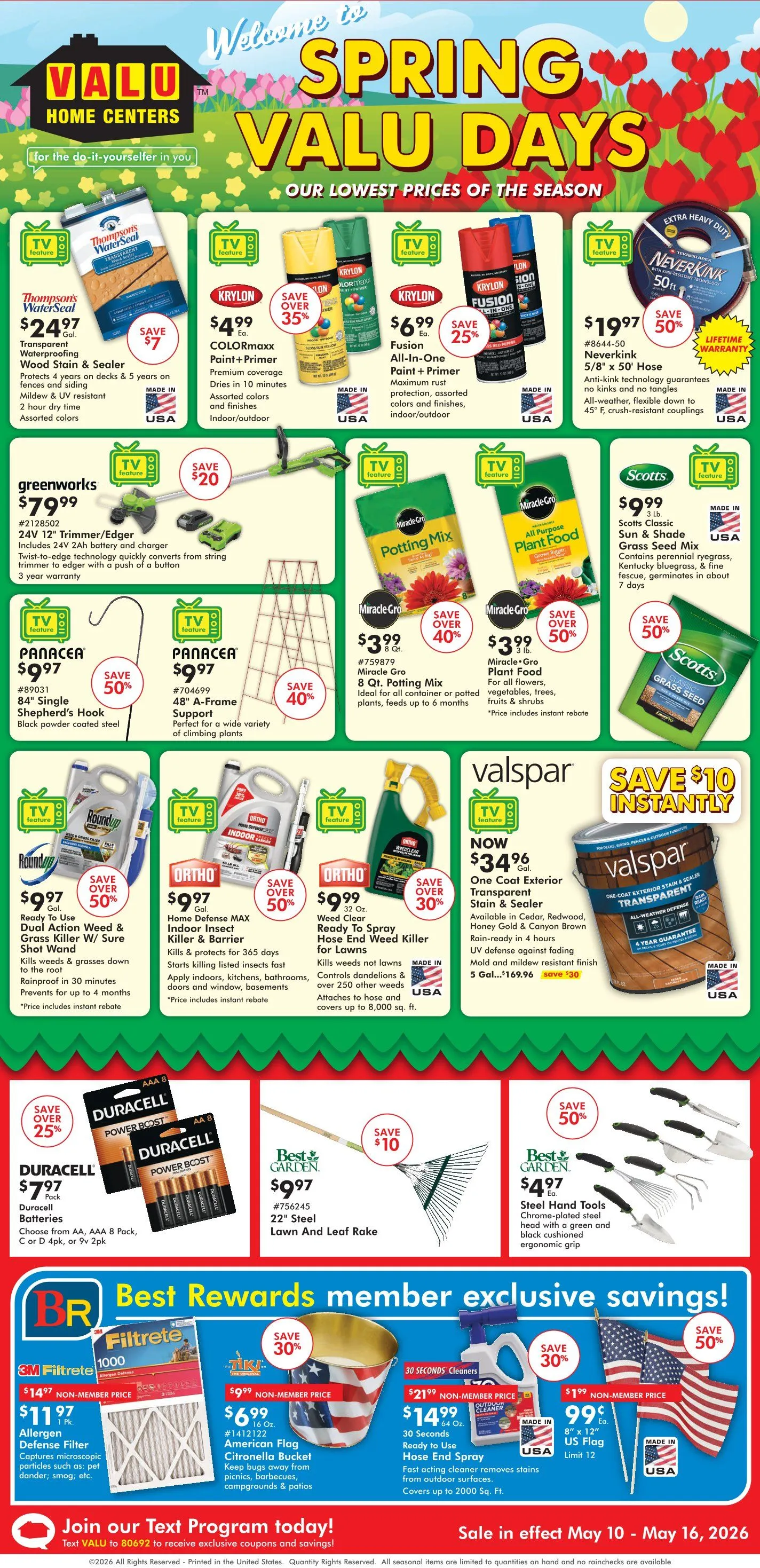 Weekly ad Valu Home Centers Sales from May 10 to May 16 2026 - Page 1