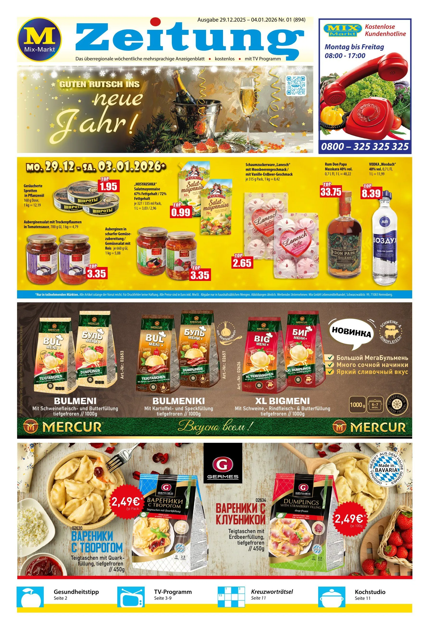  Mix Markt Angebote von 29. Dezember bis 4. Januar 2026 - Prospekt seite 1