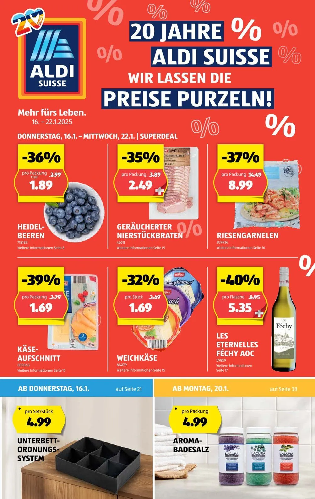 Aldi Prospekte von 16. Januar bis 22. Januar 2025 - Prospekt seite  1