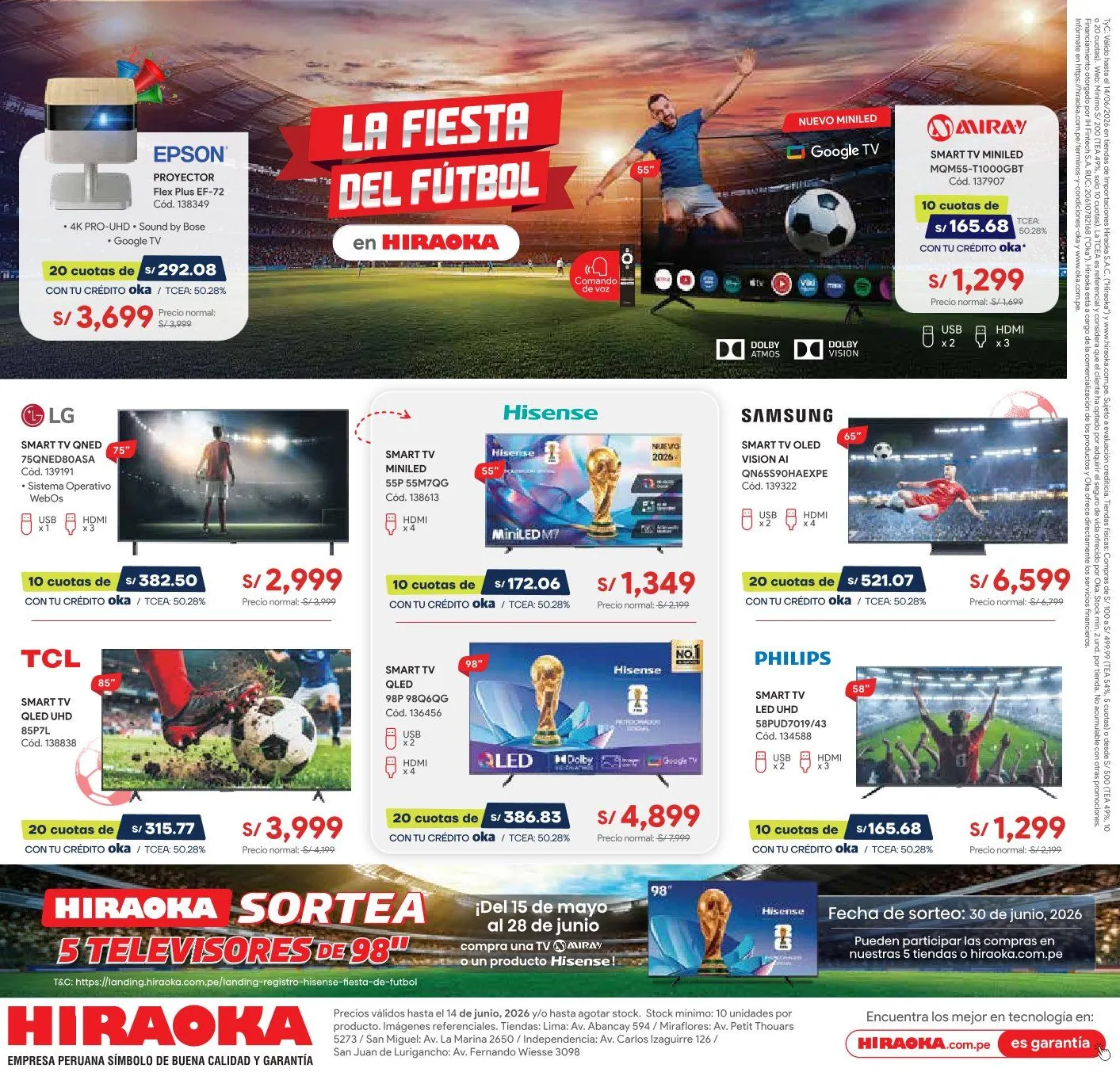 Catalogo de Hiraoka Ofertas 1 de junio al 14 de junio 2026 - Pag 1