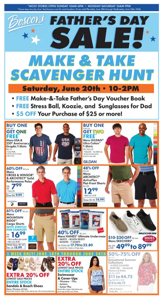 Weekly promotion Boscov's Sales spanning from June 18 to June 24 2026 - Page for Catalogue 365