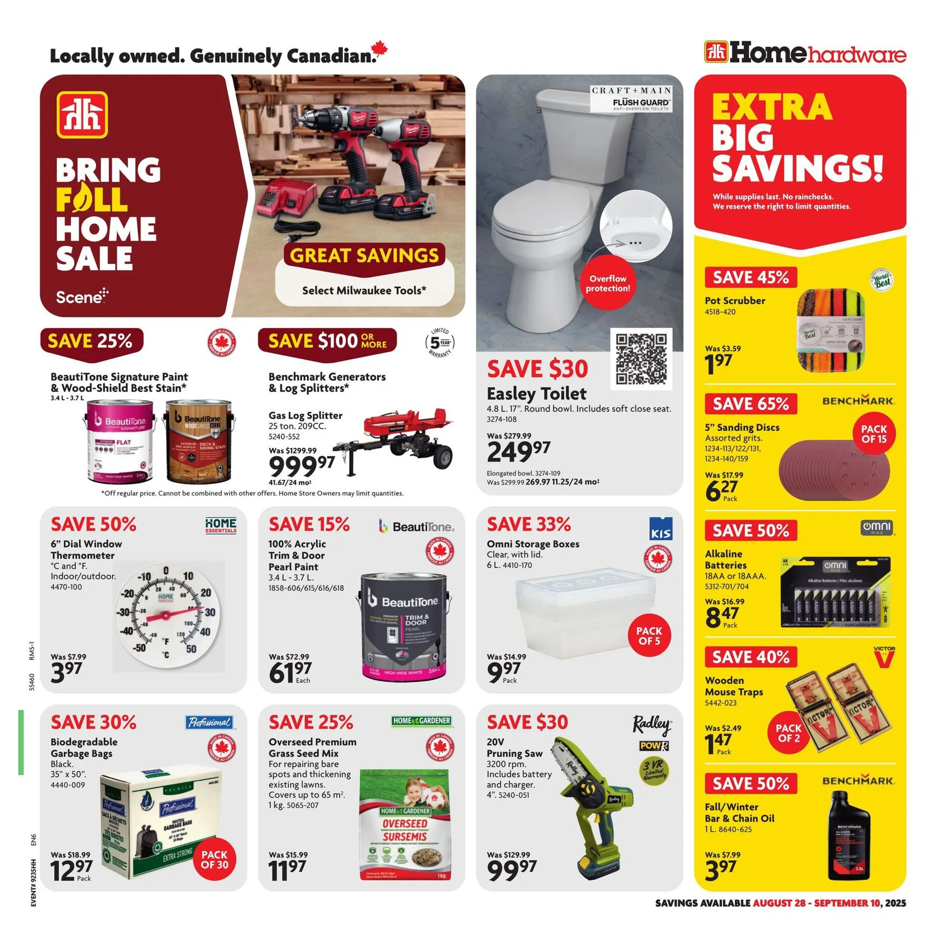 Home Hardware Sales from August 28 to September 10 2025 - flyer page 1