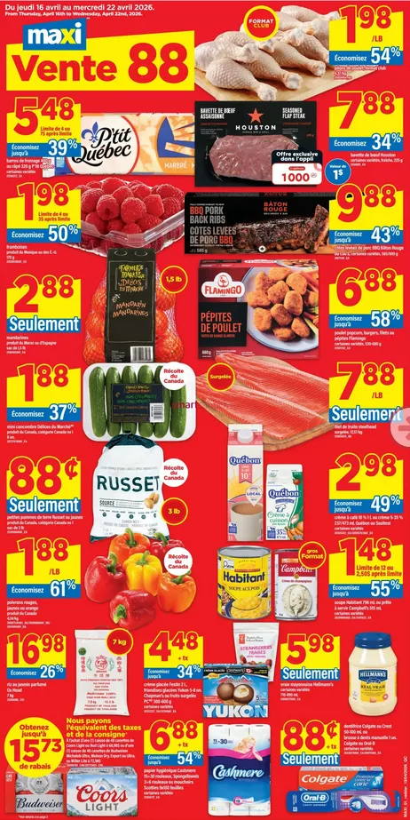 Maxi Sales from April 16 to April 22 2026 - flyer page 1