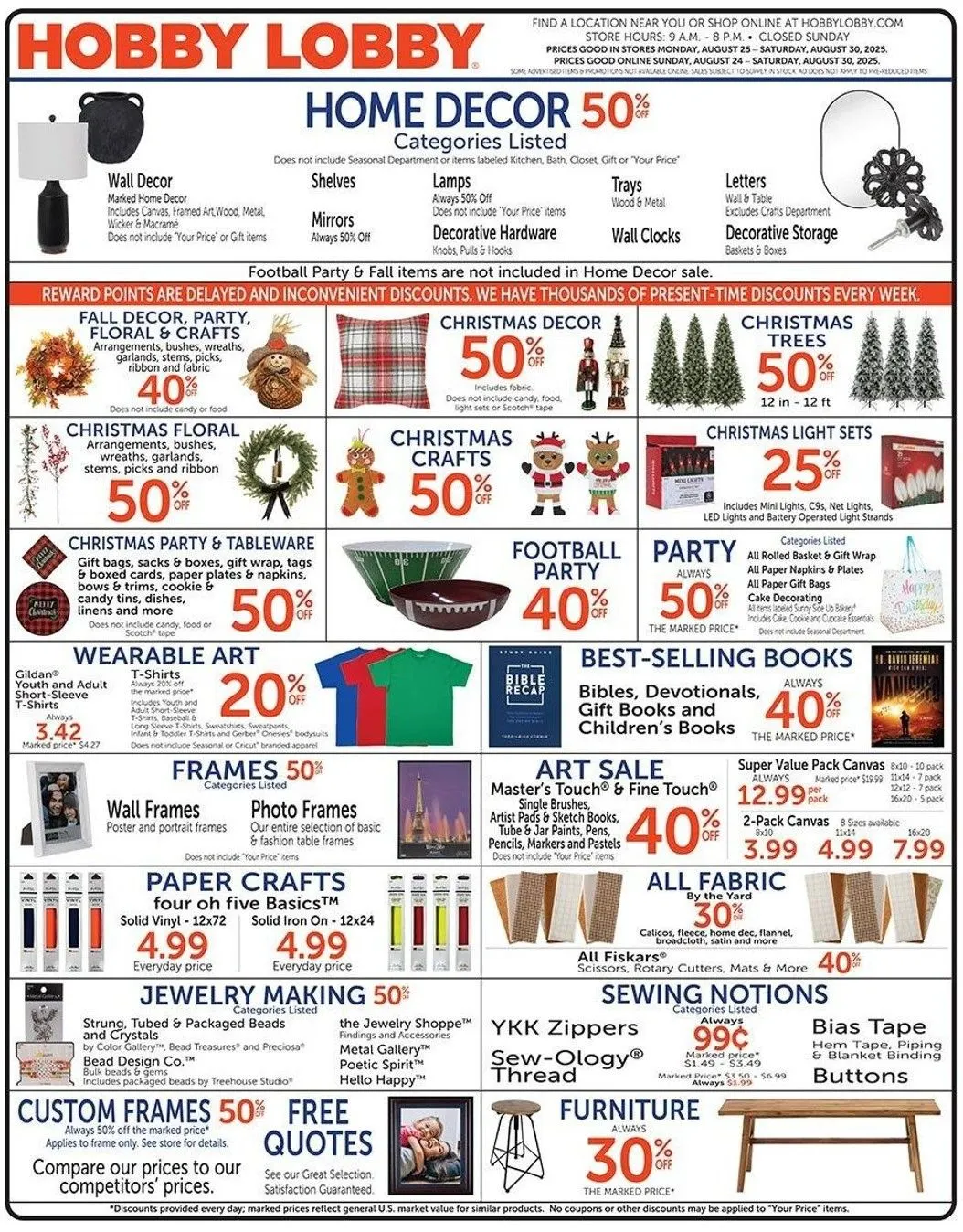 Weekly ad Hobby Lobby Sales from August 25 to August 30 2025 - Page 