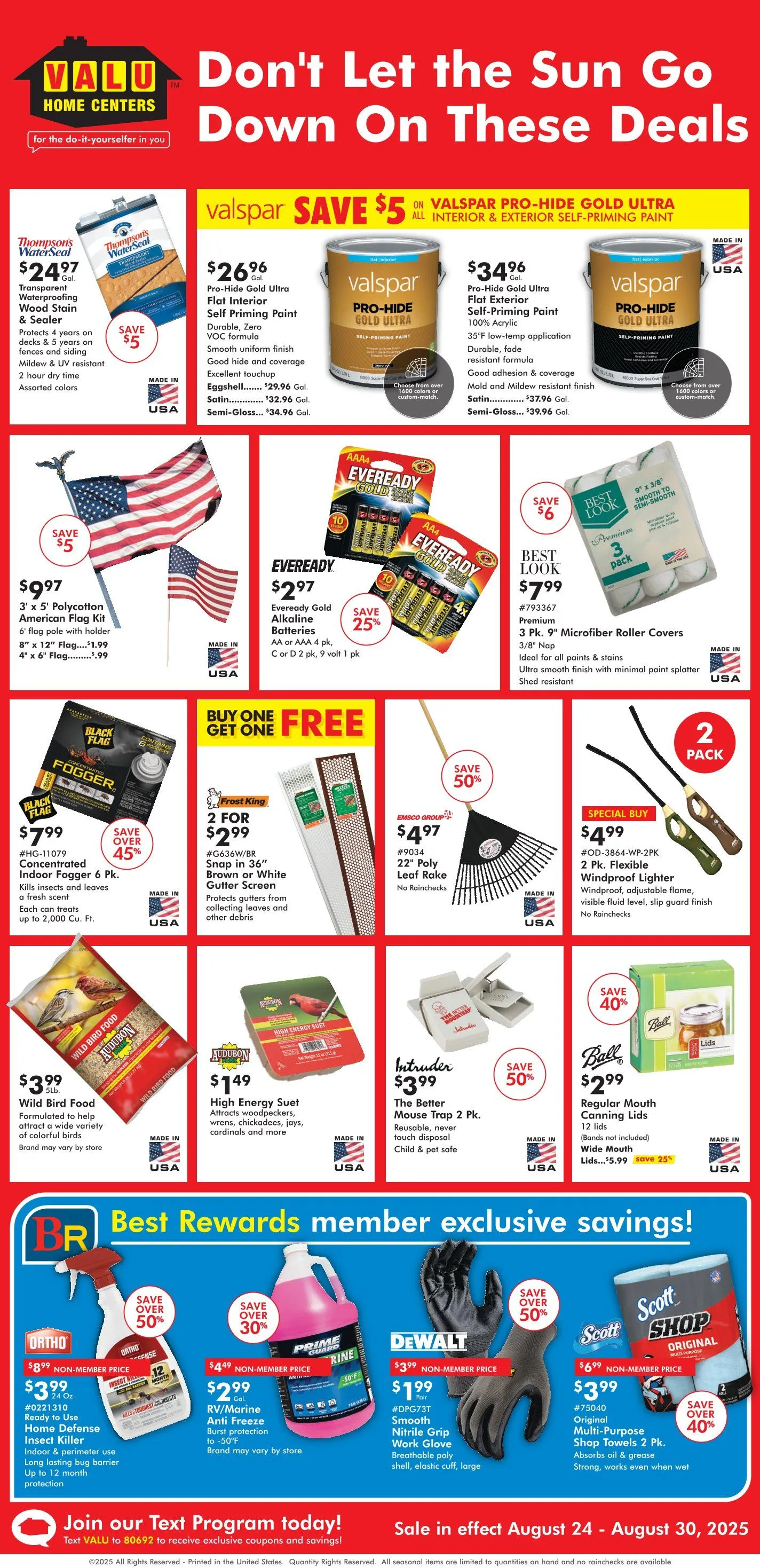 Weekly ad Valu Home Centers Sales from August 24 to August 30 2025 - Page 