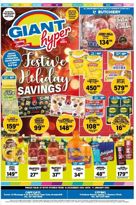 Giant Hyper Sales from 15 December to 21 December 2025 - Catalogue Page 1