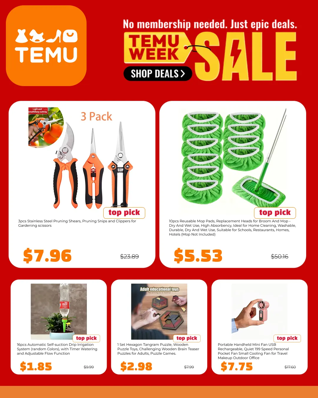 Weekly ad  Temu Sales from May 26 to June 14 2026 - Page 
