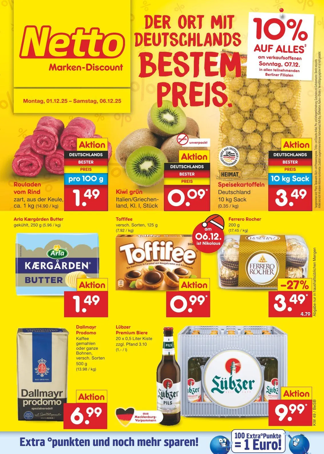 Netto Marken-Discount Sales von 1. Dezember bis 6. Dezember 2025 - Prospekt seite 1