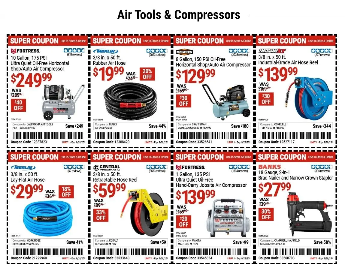 Weekly ad Harbor Freight  Sales from September 15 to September 28 2025 - Page 1