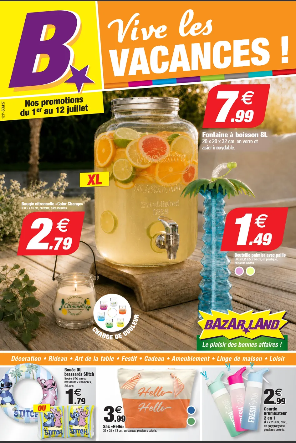  Bazarland Catalogue du 1 juillet au 12 juillet 2026 - Catalogue page 1