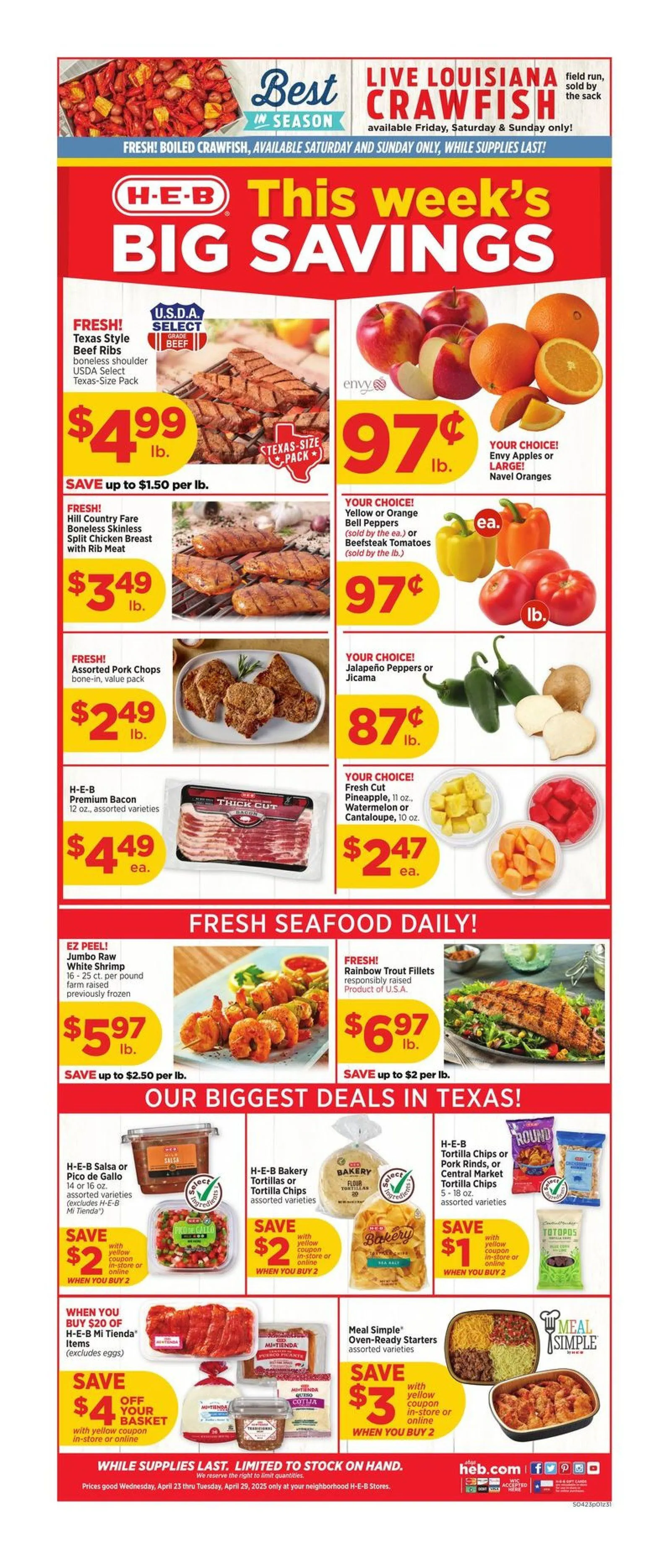 Catálogo de H-E-B Sales 23 de abril al 29 de abril 2025 - Página 1
