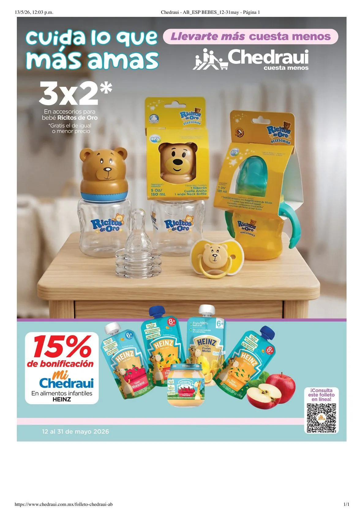 Catálogo de Chedraui Ofertas 12 de mayo al 31 de mayo 2026 - Pagina 1
