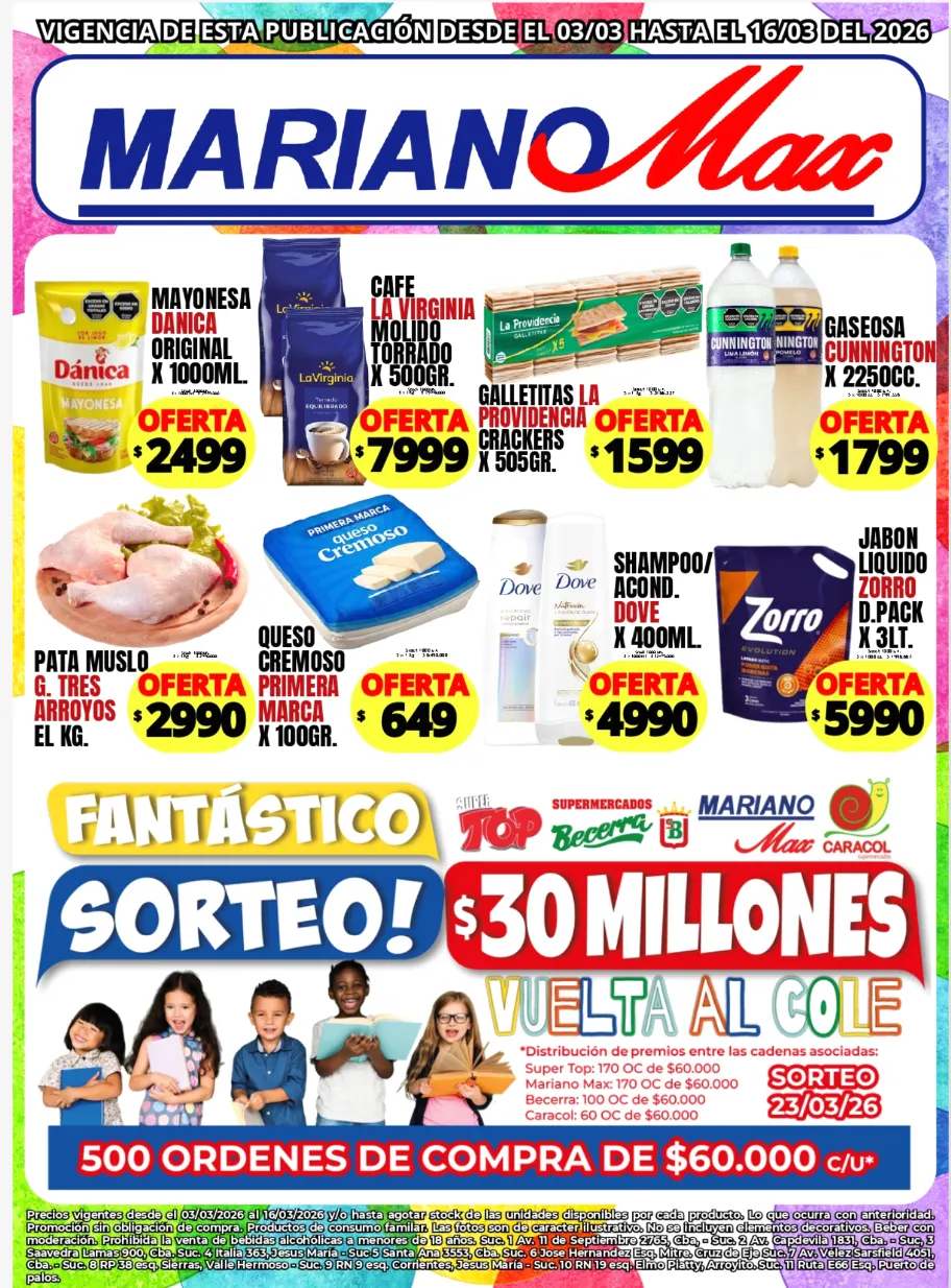 Ofertas de Ofertas Mariano Max - Últimos catálogos 3 de marzo al 16 de marzo 2026 - Página 1 del catálogo
