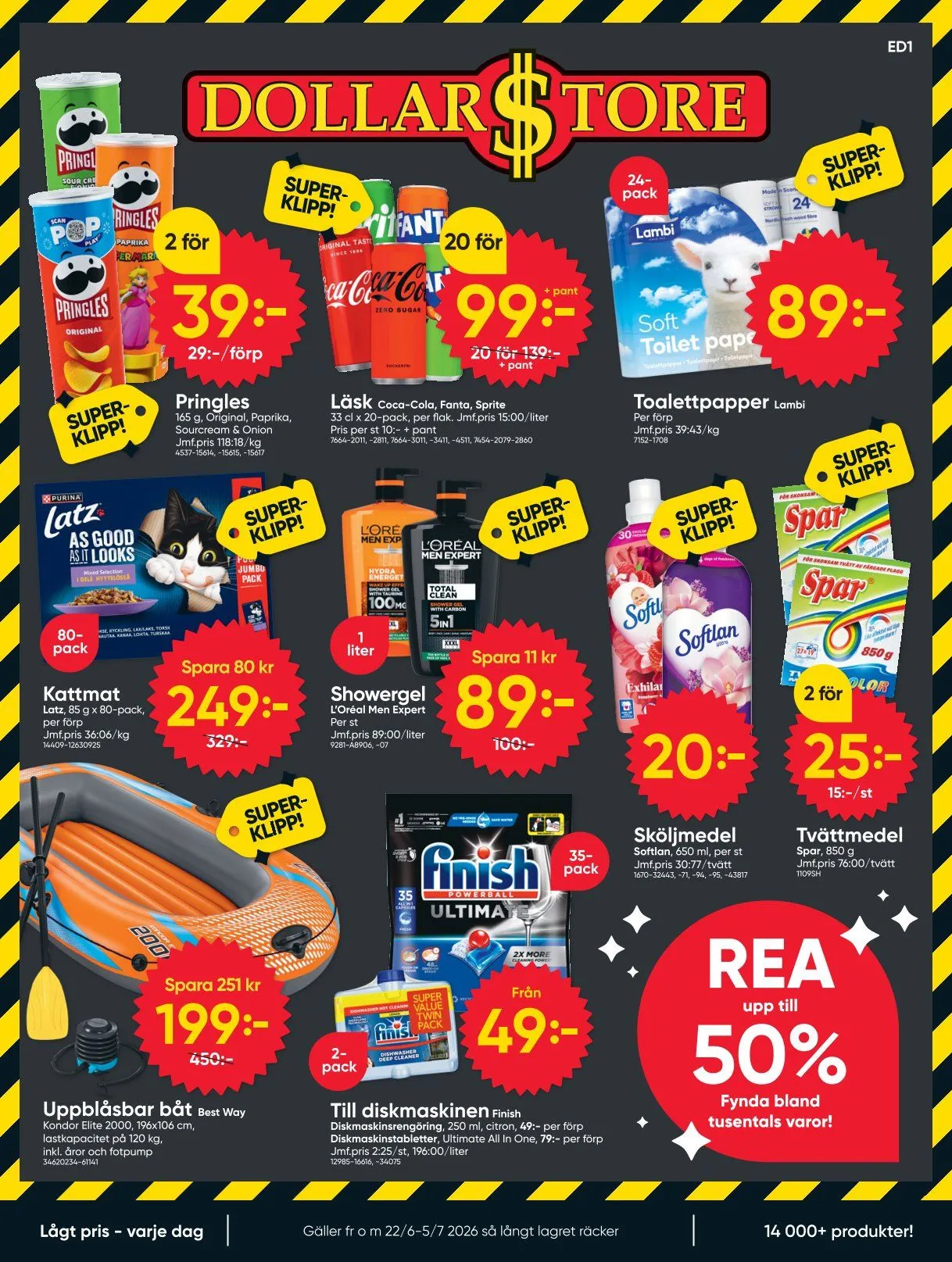DollarStore  Erbjudanden från 22 juni till 5 juli 2026 - Reklamblad sidor 1