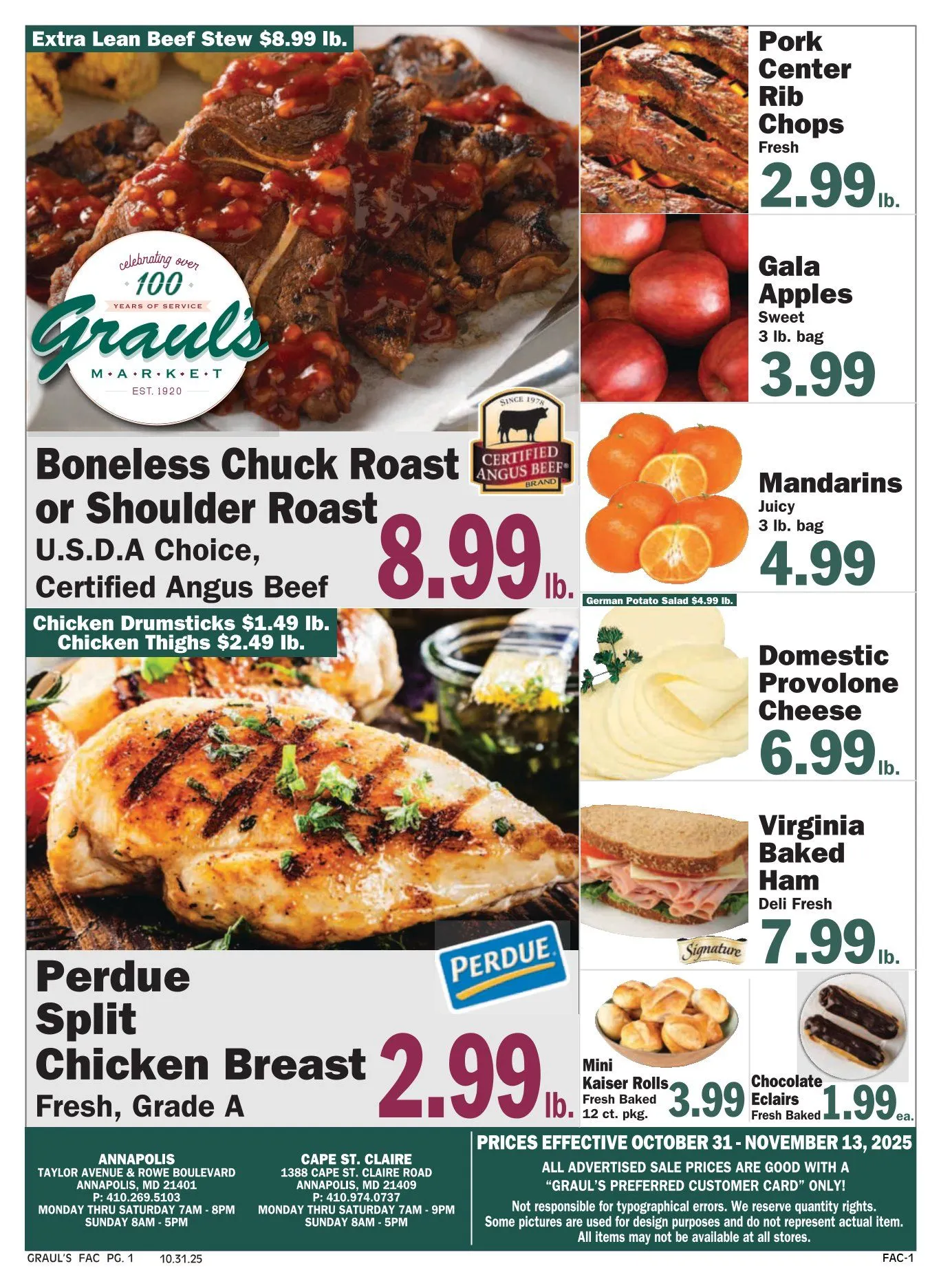 Weekly ad Graul's Market Sales from October 31 to November 13 2025 - Page 1