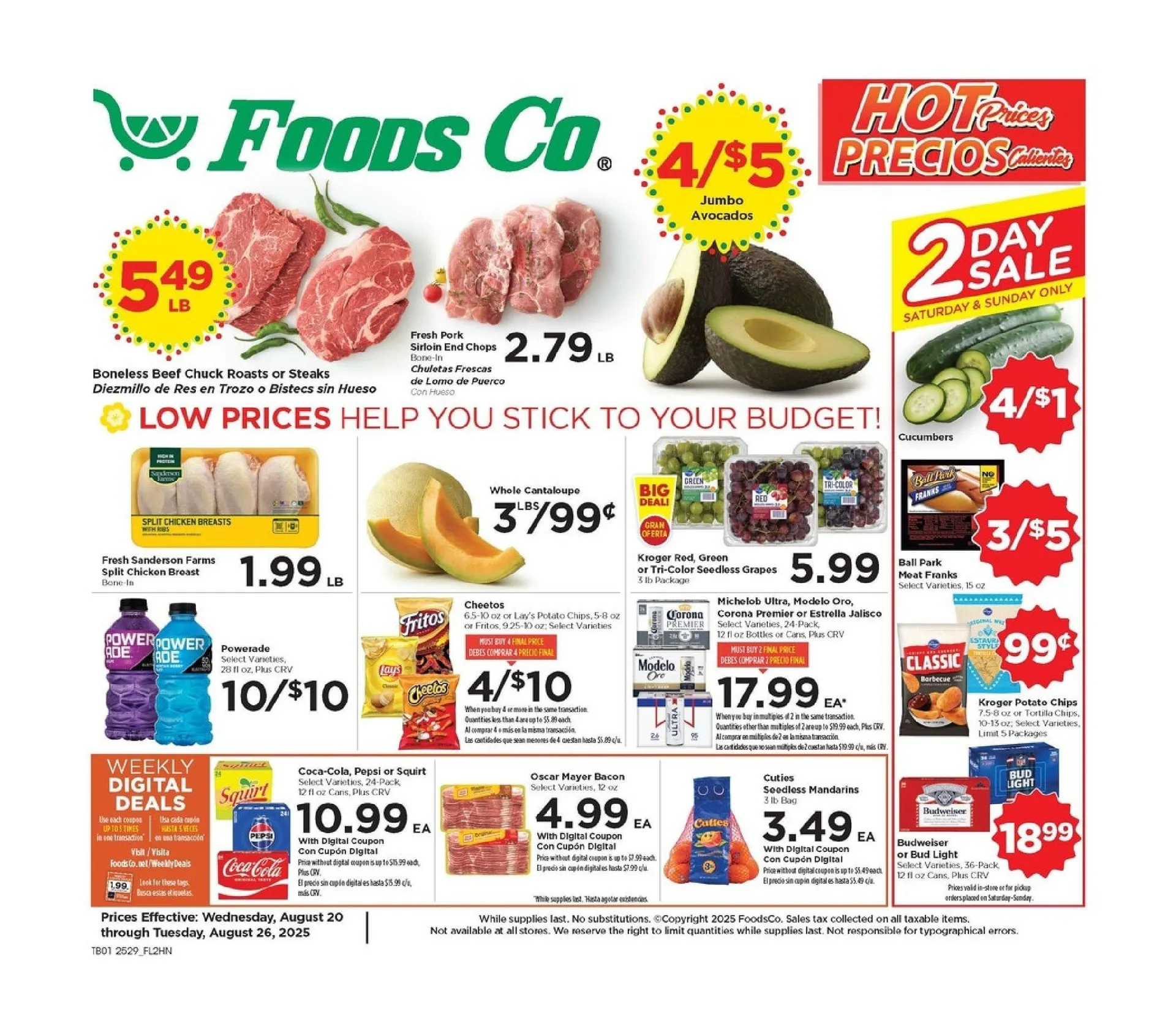 Weekly ad Foods Co. Sales from August 20 to August 26 2025 - Page 
