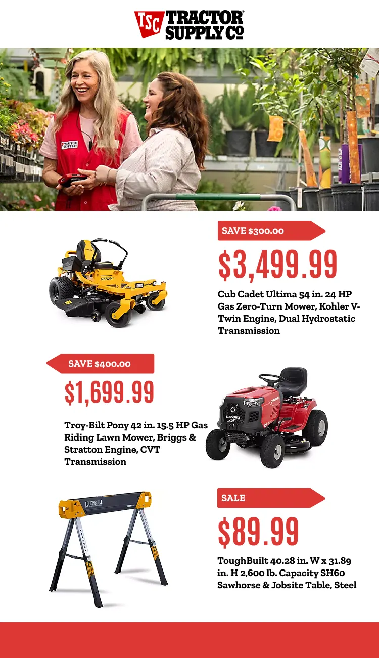 Weekly ad Tractor Supply Co. Sales from April 6 to April 26 2026 - Page 