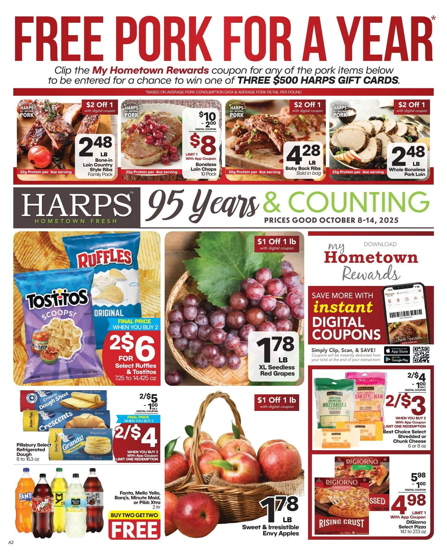 Weekly ad Harps Foods Sales from October 8 to October 14 2025 - Page 1