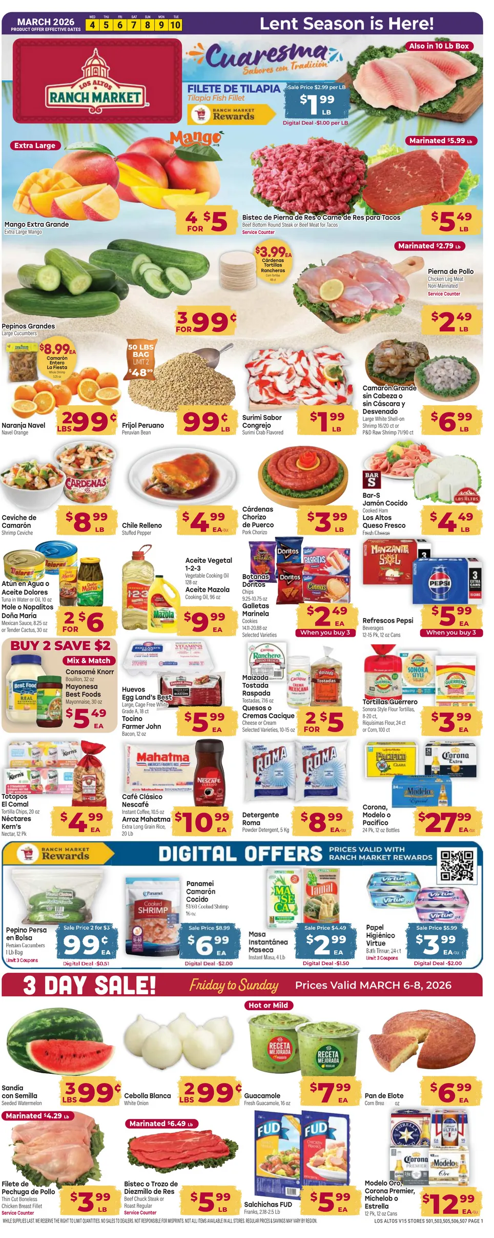Weekly ad Los Altos Ranch Market Sales from March 4 to March 10 2026 - Page 1