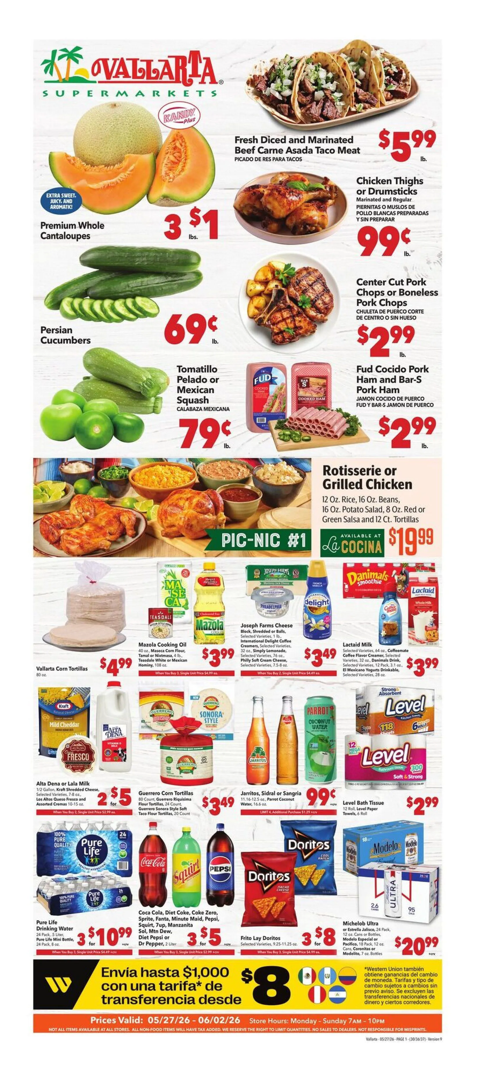 Weekly promotion Vallarta Sales spanning from May 27 to June 2 2026 - Page 1 for Catalogue 365