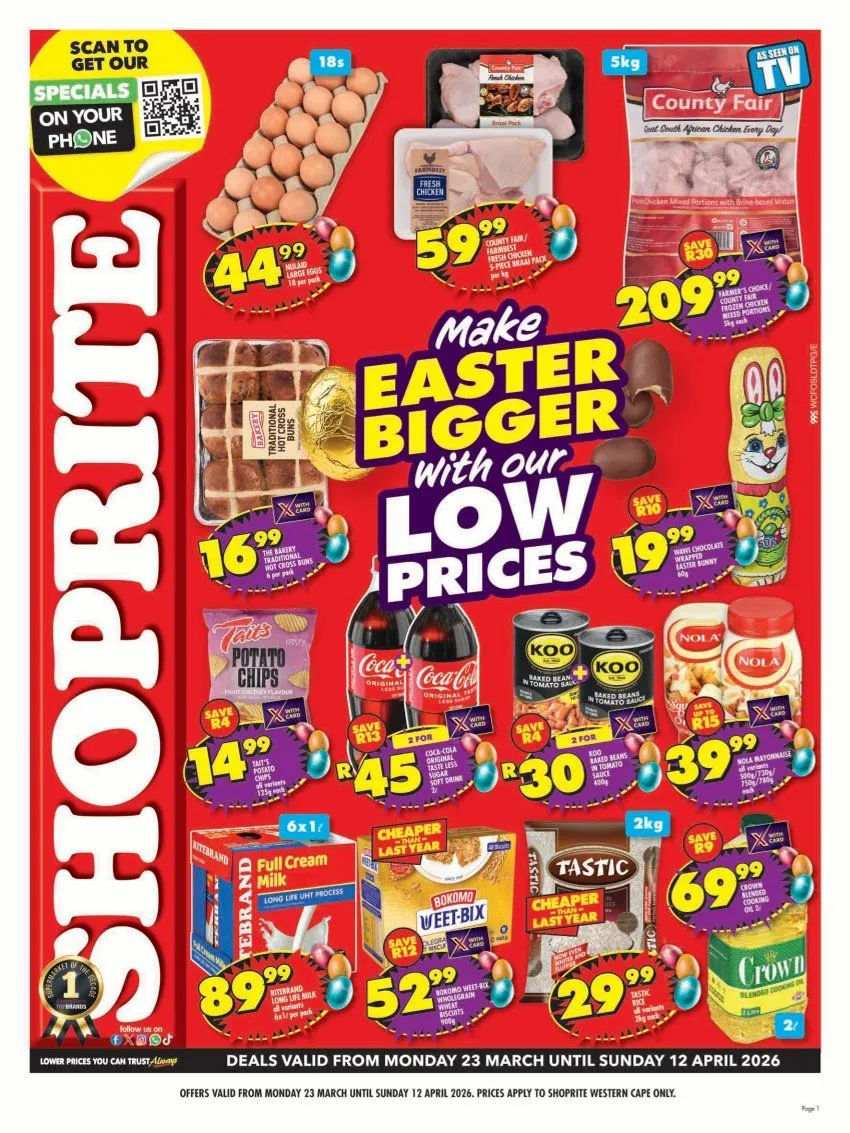 Shoprite Sales from 23 March to 12 April 2026 - Catalogue Page