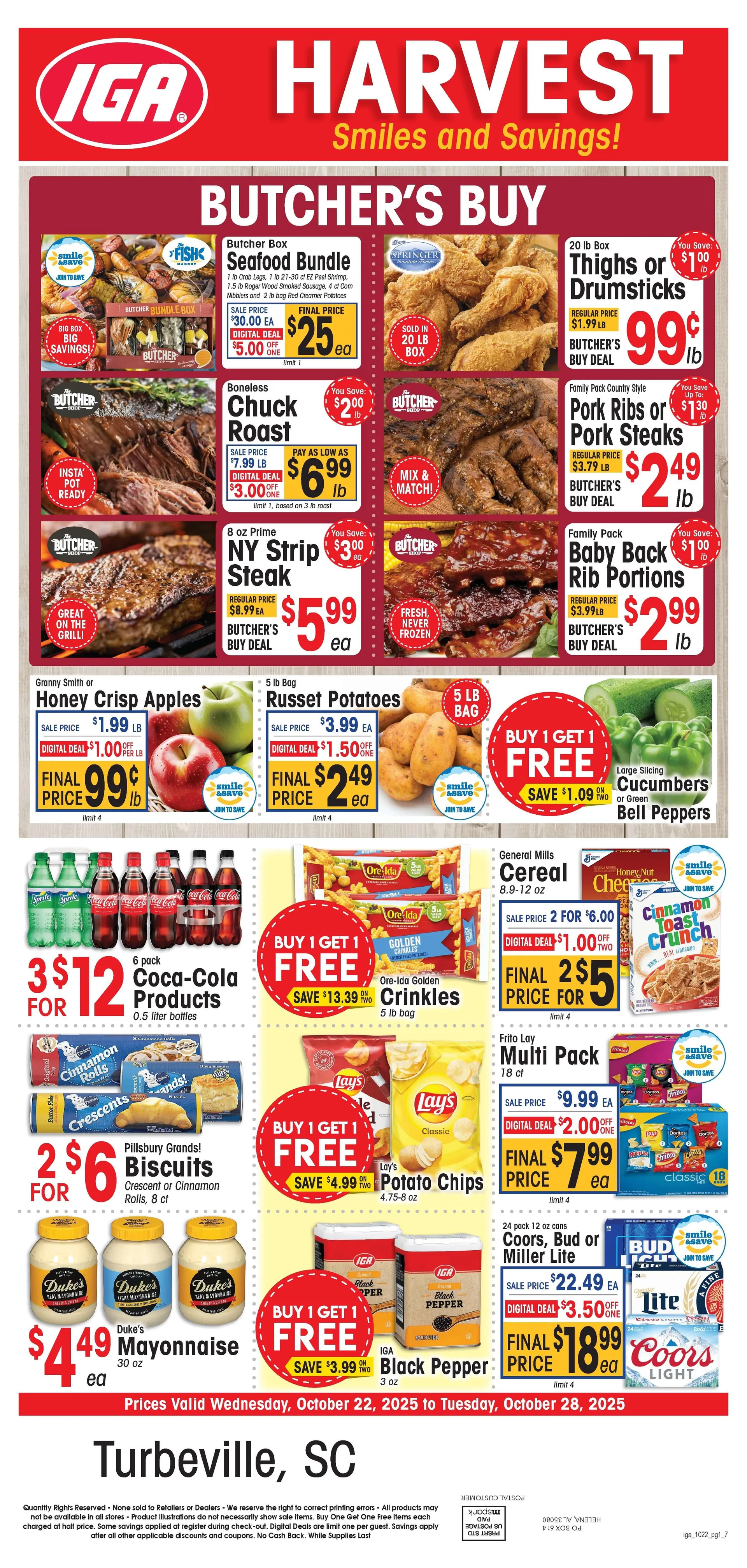 Weekly ad IGA Sales from October 22 to October 28 2025 - Page 1