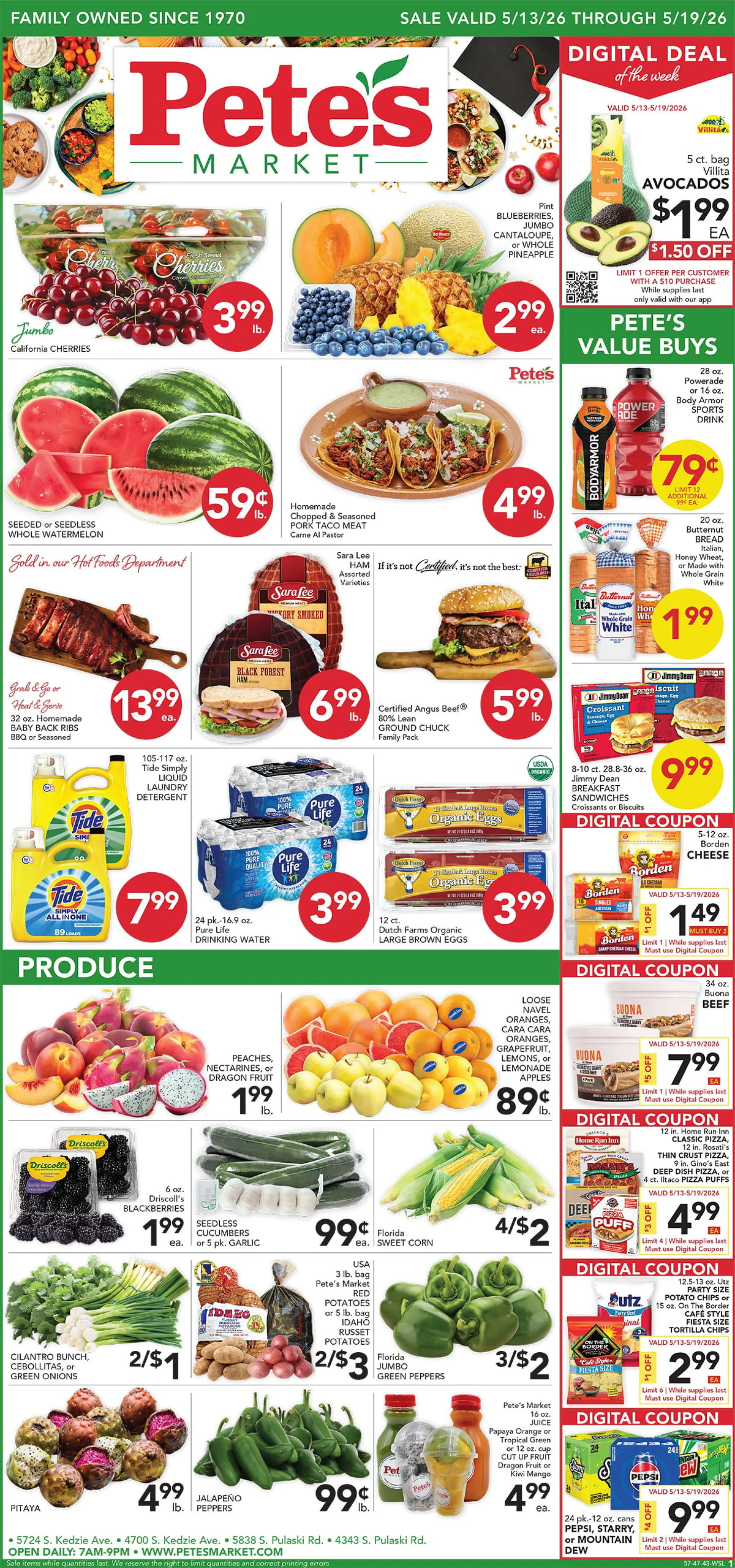 Weekly ad Pete's Fresh Market Sales from May 13 to May 19 2026 - Page 1