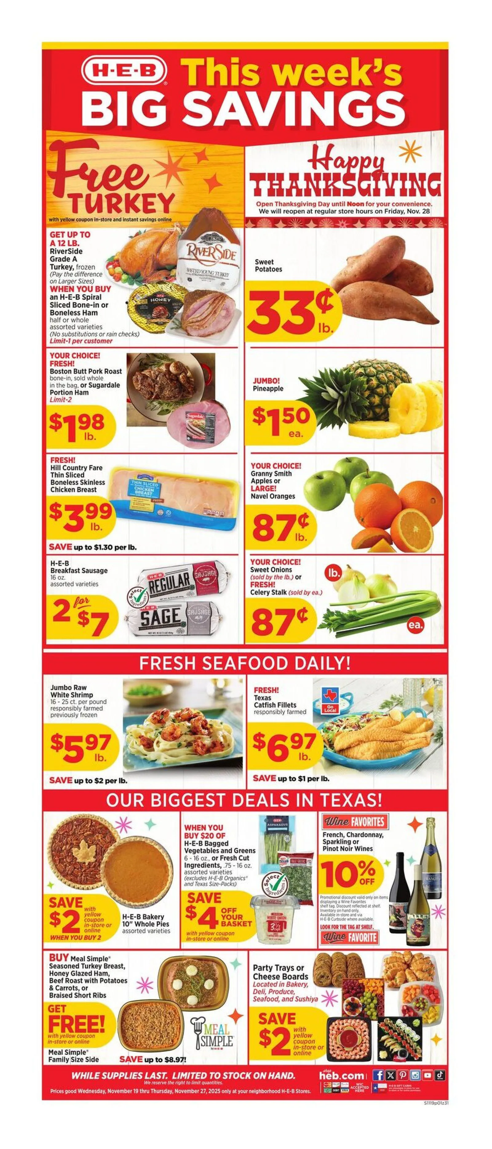 Weekly ad H-E-B Sales from November 19 to November 27 2025 - Page 1