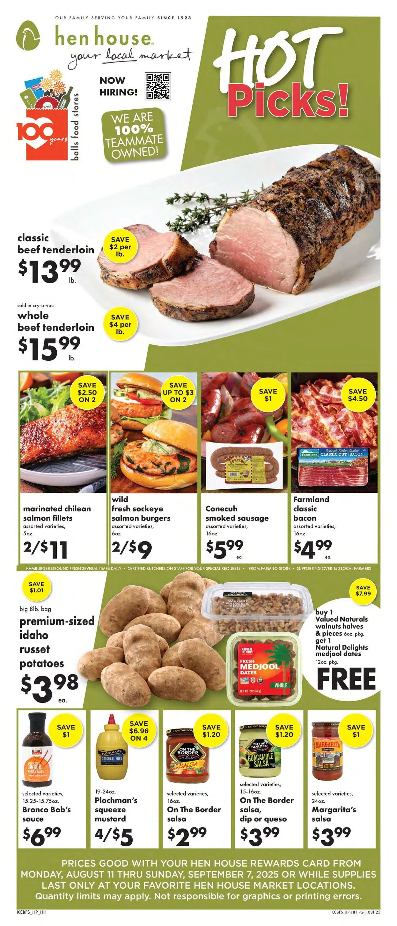 Weekly ad Hen House Sales from August 11 to September 7 2025 - Page 