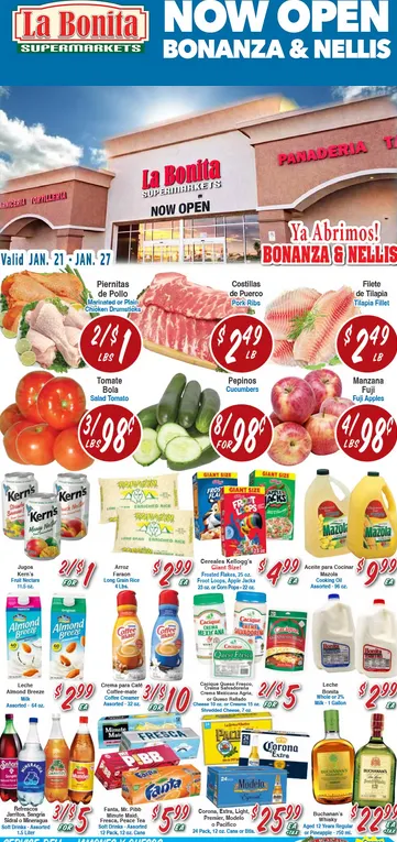 Weekly ad La Bonita Supermarkets Sales from January 21 to January 27 2026 - Page 1
