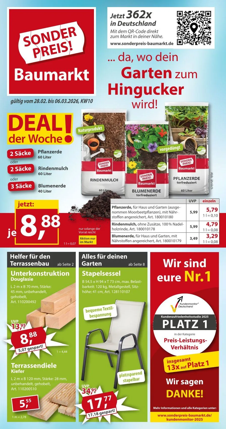 Sonderpreis-Baumarkt Prospekte von 28. Februar bis 3. März 2026 - Prospekt seite 1