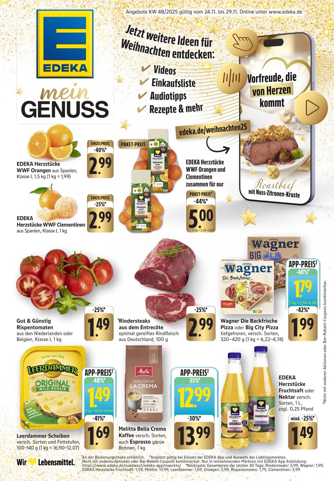Edeka Angebote von 24. November bis 29. November 2025 - Prospekt seite 1