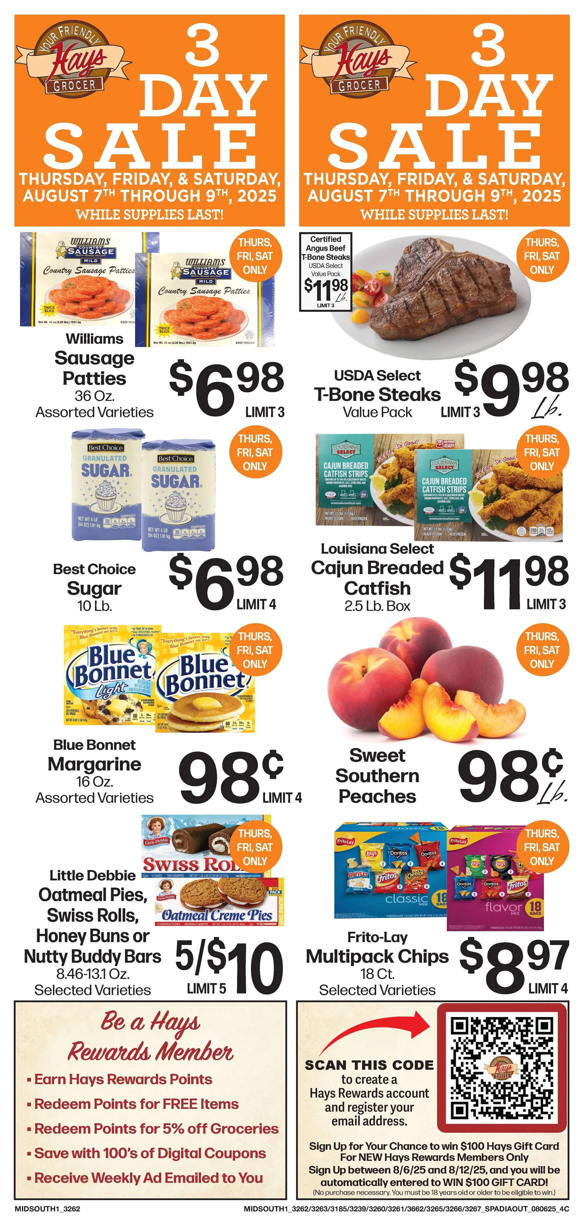 Weekly ad Hays Supermarket Sales from August 6 to August 11 2025 - Page 