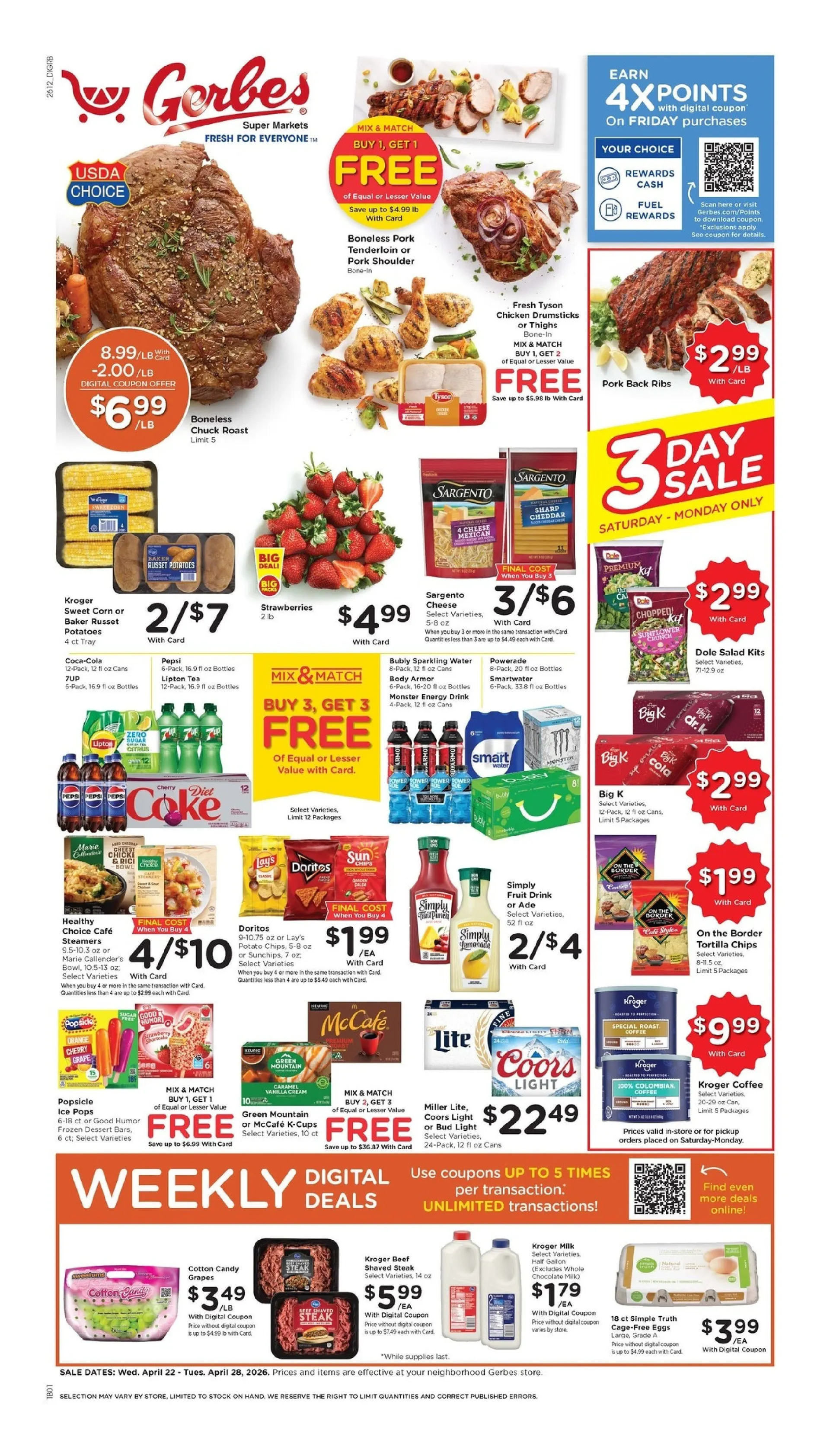 Weekly ad Gerbes Super Markets Sales from April 22 to April 28 2026 - Page 