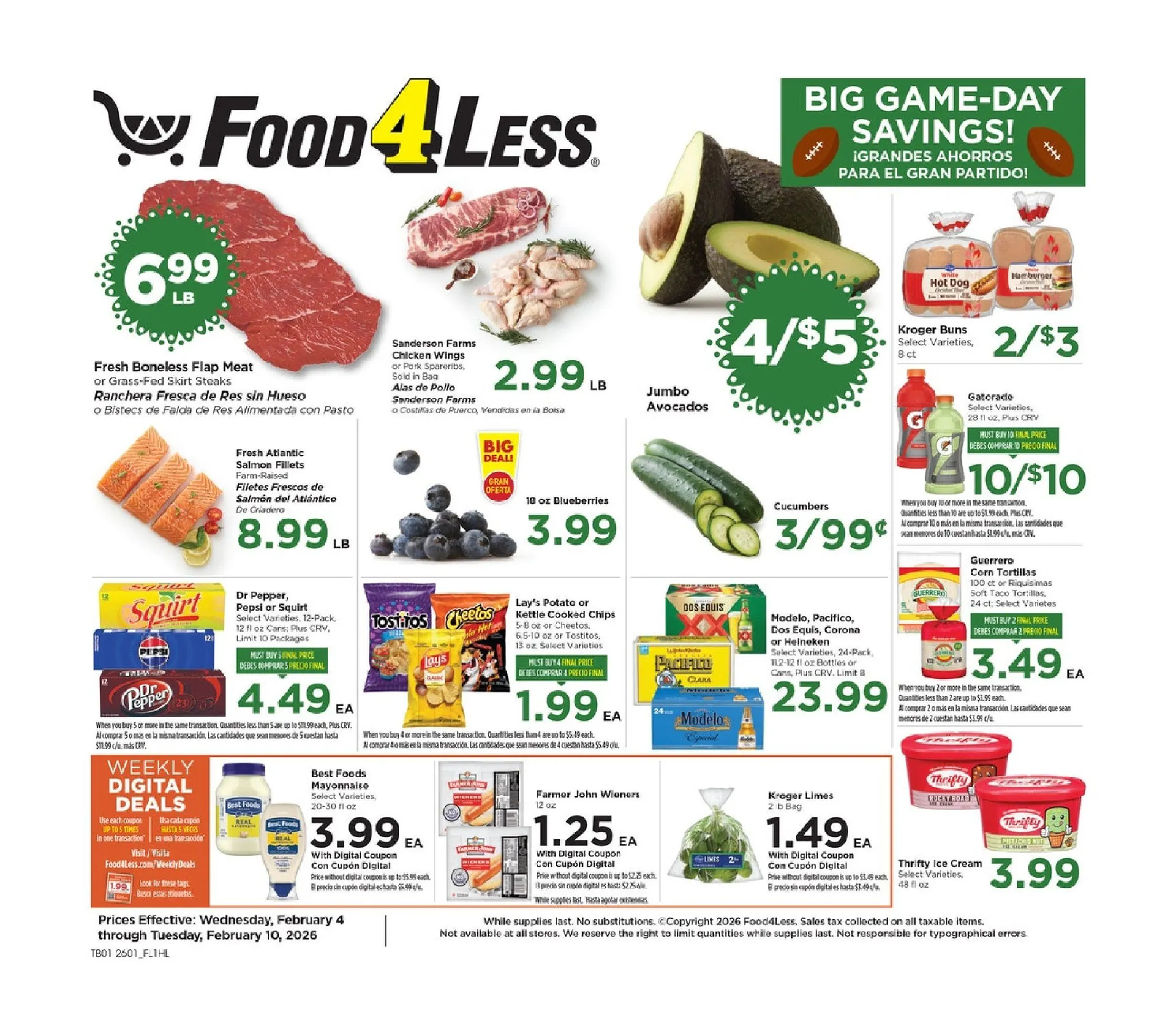Weekly ad Food 4 Less from February 4 to February 10 2026 - Page 