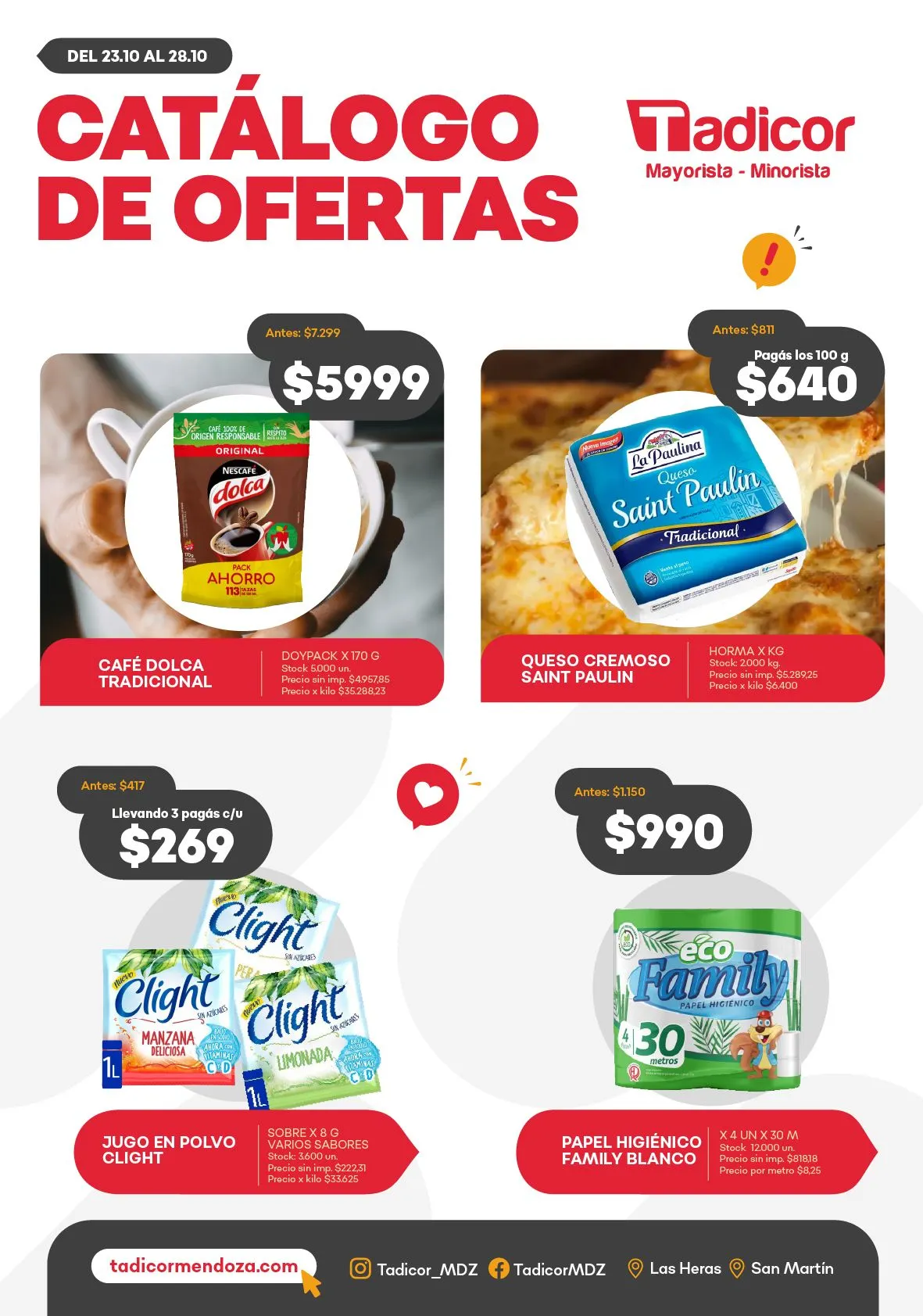 Ofertas de Ofertas Supermercados Tadicor  23 de octubre al 28 de octubre 2025 - Página  del catálogo