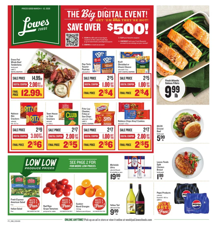 Weekly ad  Lowes Foods Sales from March 4 to March 10 2026 - Page 1