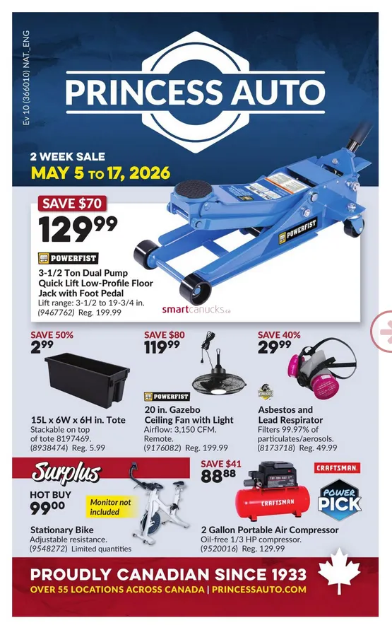 Princess Auto Sales from May 5 to May 17 2026 - flyer page 1