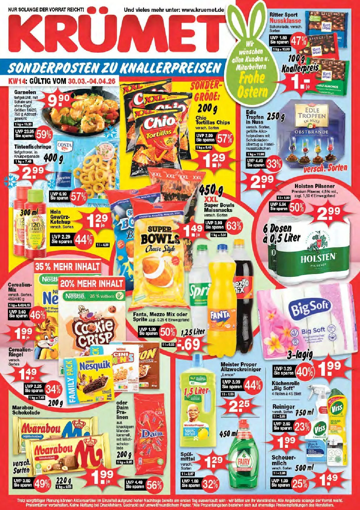 Krümet Sonderposten Prospekte von 30. März bis 4. April 2026 - Prospekt seite