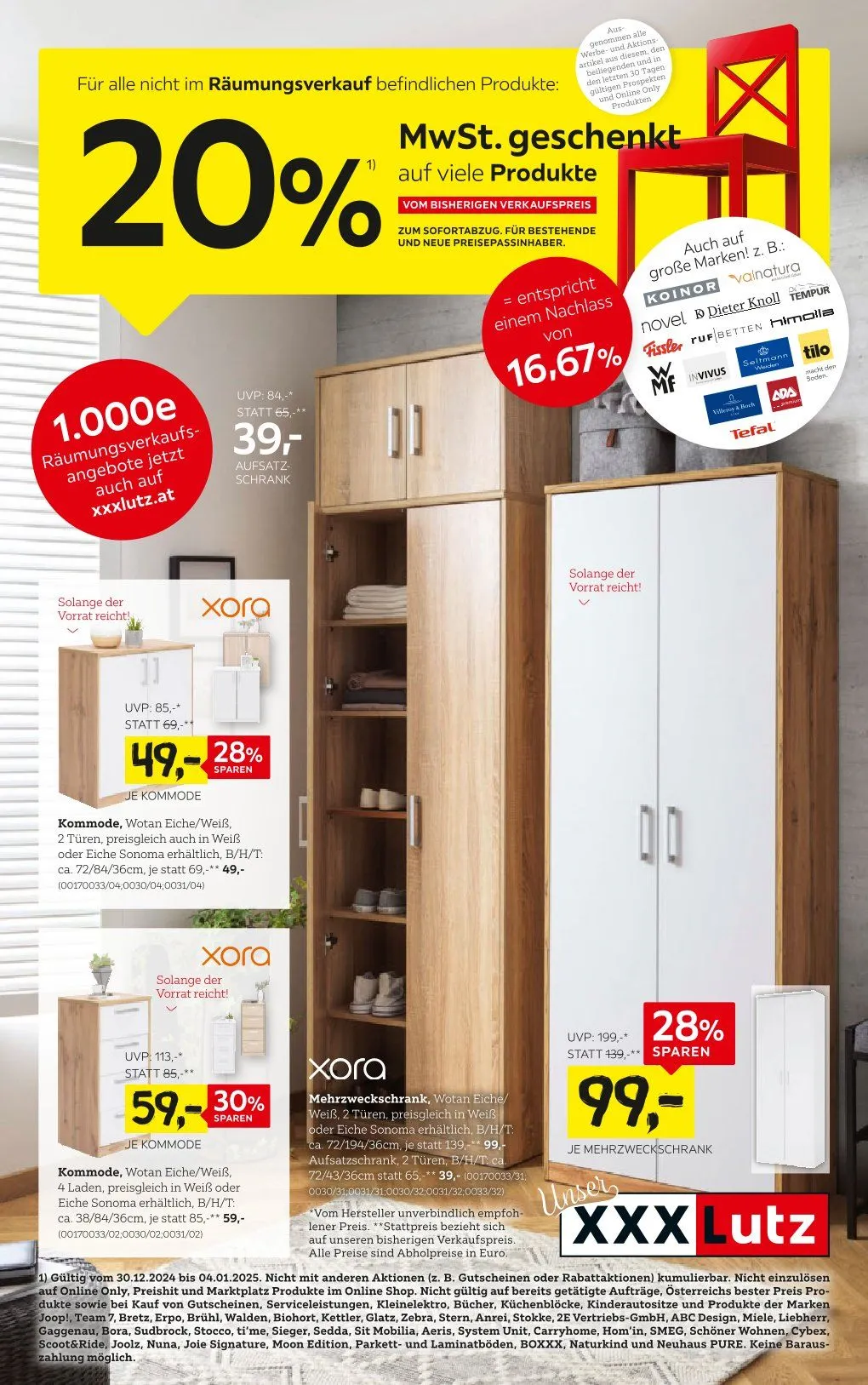 XXXLutz Angebote von 30. Dezember bis 11. Jänner 2025 - Flugblätt seite  1